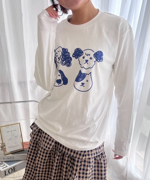 etta(エタ)の「アニマルプリントロンT/長袖Tシャツ(Tシャツ/カットソー・レディース・B/A・MEDIUM/LARGE)」の1枚目の写真