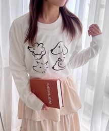アニマルプリントロンT/長袖Tシャツ
