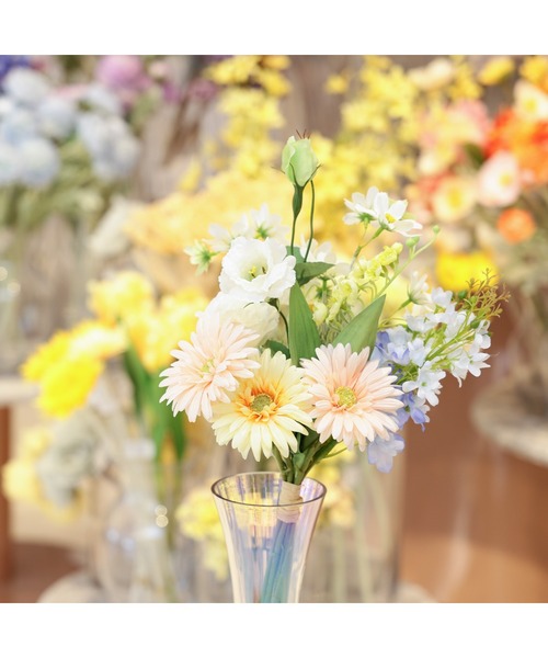 Francfranc（フランフラン）の「ブーケ ガーベラコスモスミックス ライトイエロー（インテリア雑貨・レディース・イエロー・FREE）」の2枚目の写真