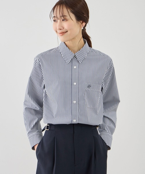 ROPE' PICNIC（ロペピクニック）の「【WEB限定カラー】オーセンティックシャツ/UVカット・防シワ（シャツ/ブラウス・レディース・ネイビー/オフホワイト/ピンク/ブルー/ピンク系その他/ブルー系その他4・FREE）」の2枚目の写真