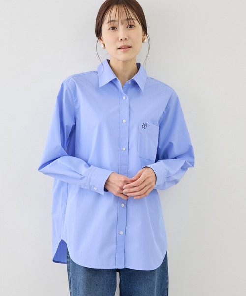 ROPE' PICNIC（ロペピクニック）の「【WEB限定カラー】オーセンティックシャツ/UVカット・防シワ（シャツ/ブラウス・レディース・ネイビー/オフホワイト/ピンク/ブルー/ピンク系その他/ブルー系その他4・FREE）」の3枚目の写真