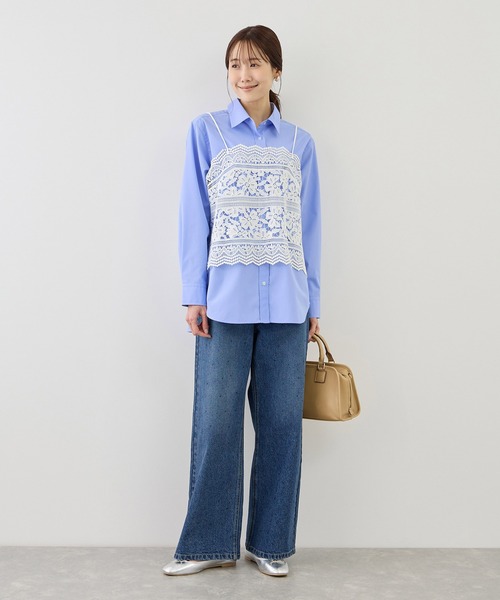 ROPE' PICNIC（ロペピクニック）の「【WEB限定カラー】オーセンティックシャツ/UVカット・防シワ（シャツ/ブラウス・レディース・ネイビー/オフホワイト/ピンク/ブルー/ピンク系その他/ブルー系その他4・FREE）」の20枚目の写真