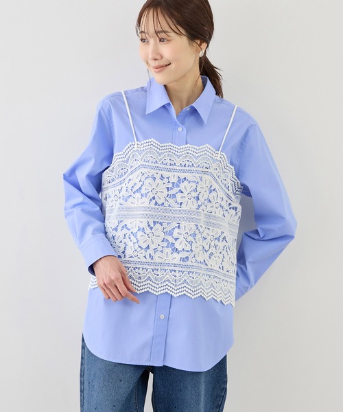 ROPE' PICNIC（ロペピクニック）の「【WEB限定カラー】オーセンティックシャツ/UVカット・防シワ（シャツ/ブラウス・レディース・ネイビー/オフホワイト/ピンク/ブルー/ピンク系その他/ブルー系その他4・FREE）」の21枚目の写真