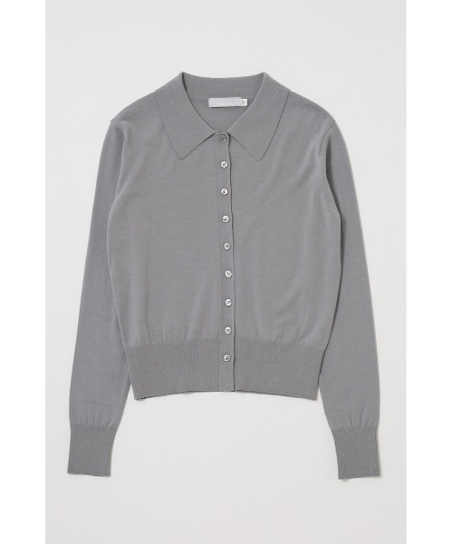 MOUSSY(マウジー)の「HIGH GAUGE ニットシャツ(ニット/セーター・レディース・ネイビー/オフホワイト/ライトイエロー/杢グレー・FREE)」の2枚目の写真