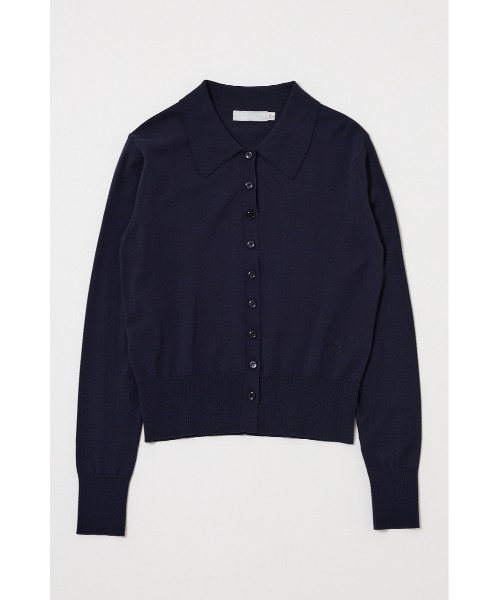 MOUSSY(マウジー)の「HIGH GAUGE ニットシャツ(ニット/セーター・レディース・ネイビー/オフホワイト/ライトイエロー/杢グレー・FREE)」の17枚目の写真