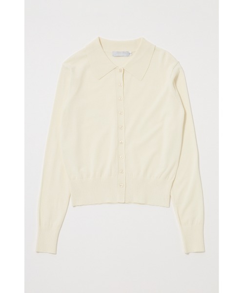 MOUSSY(マウジー)の「HIGH GAUGE ニットシャツ(ニット/セーター・レディース・ネイビー/オフホワイト/ライトイエロー/杢グレー・FREE)」の18枚目の写真