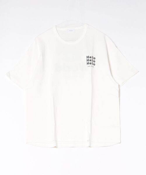 FOV(フォブ)の「FOV/フォブ Hello Tシャツ(Tシャツ/カットソー・レディース・ホワイト/ブラック/サックスブルー・F)」の1枚目の写真