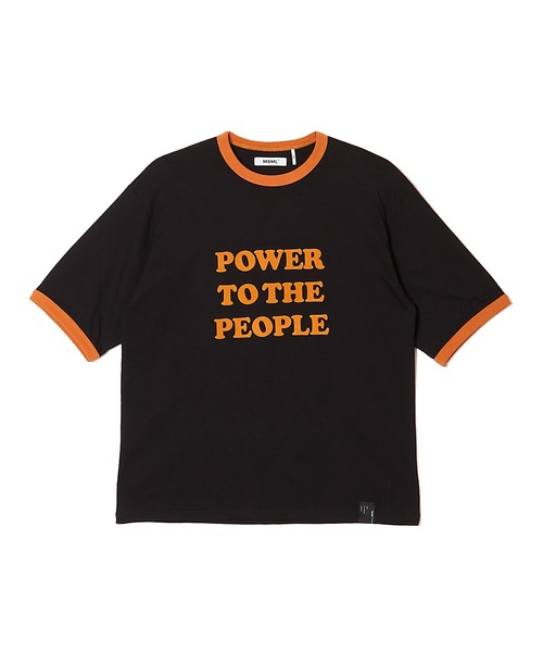 MSML（エムエスエムエル）の「POWER TO THE PEOPLE RINGER T SHIRT（Tシャツ/カットソー・メンズ・ホワイト/ブラック・M/L/XL）」の9枚目の写真