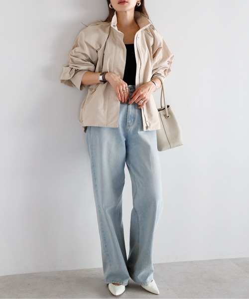 Bonjour Sagan（ボンジュールサガン）の「撥水スタンドネックマウンテンパーカー（マウンテンパーカー・レディース・ベージュ/ライトベージュ/カーキ・FREE）」の12枚目の写真