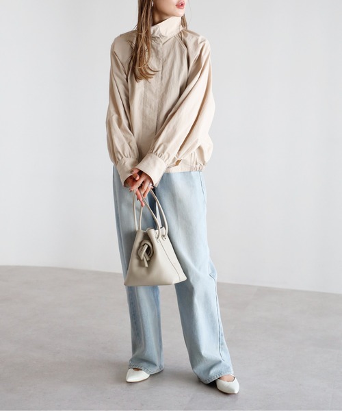 Bonjour Sagan（ボンジュールサガン）の「撥水スタンドネックマウンテンパーカー（マウンテンパーカー・レディース・ベージュ/ライトベージュ/カーキ・FREE）」の18枚目の写真