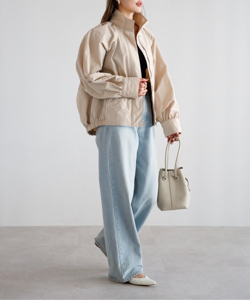 Bonjour Sagan（ボンジュールサガン）の「撥水スタンドネックマウンテンパーカー（マウンテンパーカー・レディース・ベージュ/ライトベージュ/カーキ・FREE）」の20枚目の写真