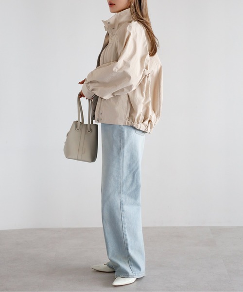 Bonjour Sagan（ボンジュールサガン）の「撥水スタンドネックマウンテンパーカー（マウンテンパーカー・レディース・ベージュ/ライトベージュ/カーキ・FREE）」の22枚目の写真