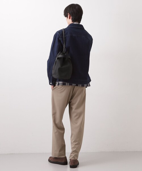 THE SHOP TK (ザ ショップ ティーケー )の「ツイル2WAY 巾着バッグ(ショルダーバッグ・メンズ・ブラック/ブラック系1/ダークグレー・00)」の9枚目の写真