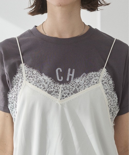 ANGIE（アンジー）の「サテンレースキャミソール（キャミソール・レディース・アイボリー/ブラック・FREE）」の19枚目の写真