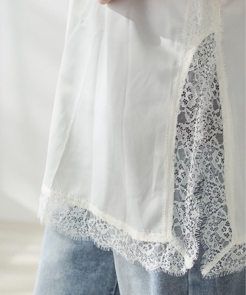 ANGIE（アンジー）の「サテンレースキャミソール（キャミソール・レディース・アイボリー/ブラック・FREE）」の20枚目の写真