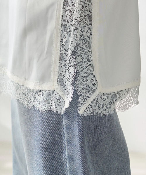 ANGIE（アンジー）の「サテンレースキャミソール（キャミソール・レディース・アイボリー/ブラック・FREE）」の21枚目の写真