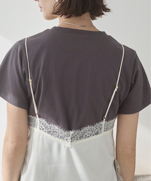 ANGIE（アンジー）の「サテンレースキャミソール（キャミソール・レディース・アイボリー/ブラック・FREE）」の22枚目の写真