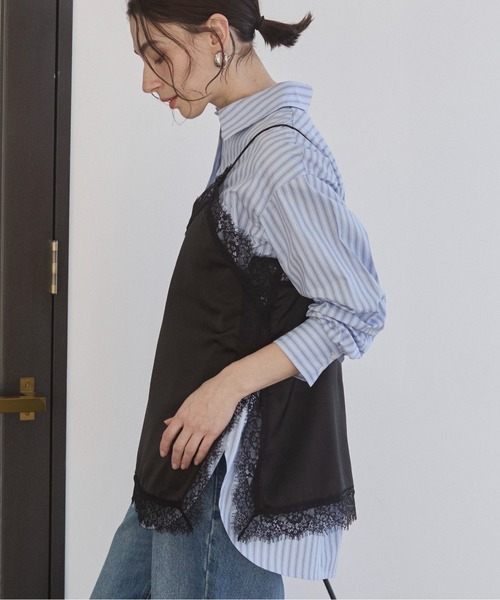 ANGIE（アンジー）の「サテンレースキャミソール（キャミソール・レディース・アイボリー/ブラック・FREE）」の16枚目の写真