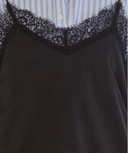 ANGIE（アンジー）の「サテンレースキャミソール（キャミソール・レディース・アイボリー/ブラック・FREE）」の4枚目の写真