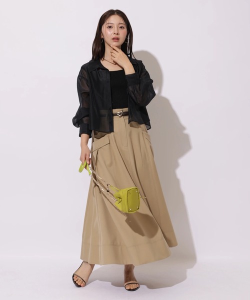 Apuweiser-riche(アプワイザーリッシェ)の「バックルベルトミリタリースカート(スカート・レディース・キャメル・2/1/0)」の4枚目の写真
