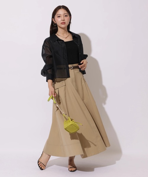 Apuweiser-riche(アプワイザーリッシェ)の「バックルベルトミリタリースカート(スカート・レディース・キャメル・2/1/0)」の5枚目の写真