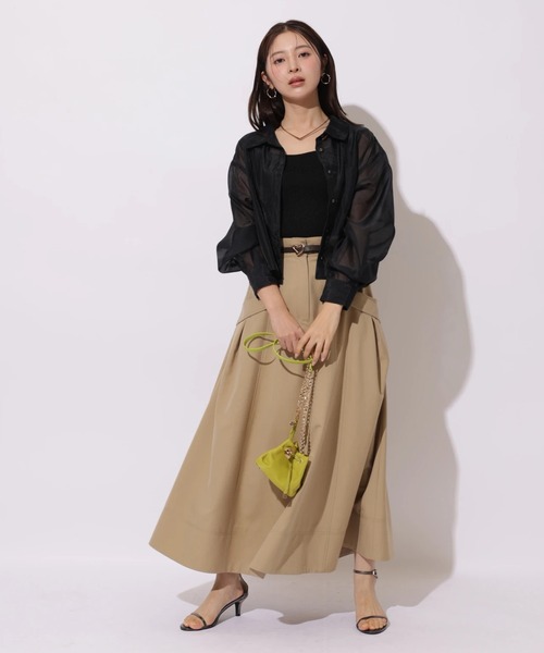 Apuweiser-riche(アプワイザーリッシェ)の「バックルベルトミリタリースカート(スカート・レディース・キャメル・2/1/0)」の6枚目の写真