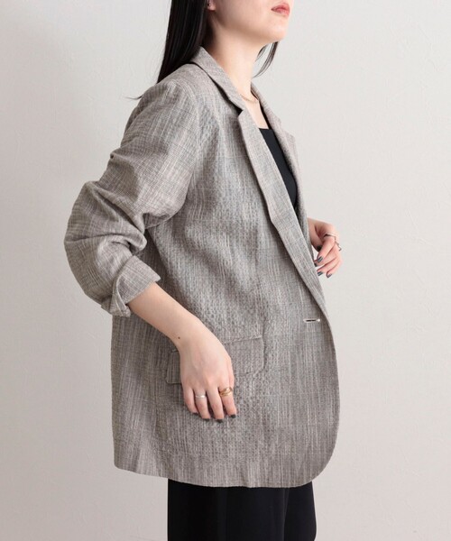 fredy emue（フレディエミュ）の「バンピースラブジャケット（テーラードジャケット・レディース・ブラウン系その他/グレー系その他・38）」の8枚目の写真