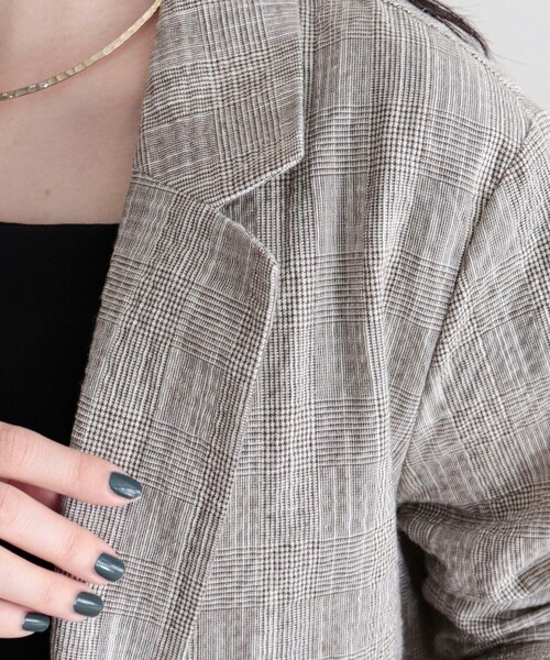 fredy emue（フレディエミュ）の「バンピースラブジャケット（テーラードジャケット・レディース・ブラウン系その他/グレー系その他・38）」の11枚目の写真