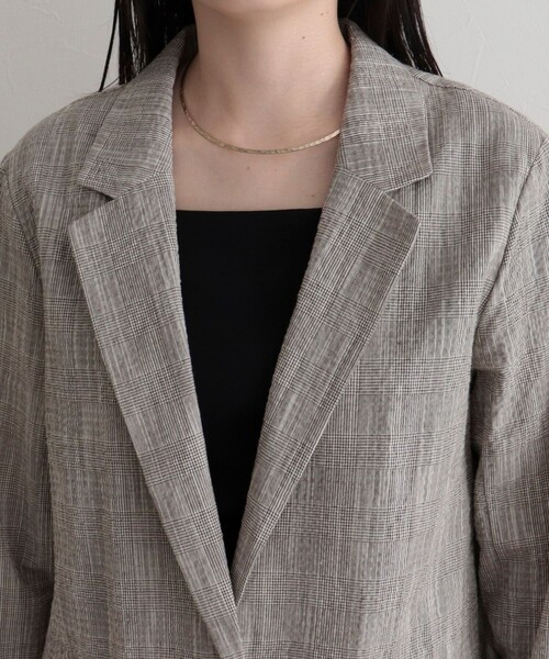 fredy emue（フレディエミュ）の「バンピースラブジャケット（テーラードジャケット・レディース・ブラウン系その他/グレー系その他・38）」の16枚目の写真