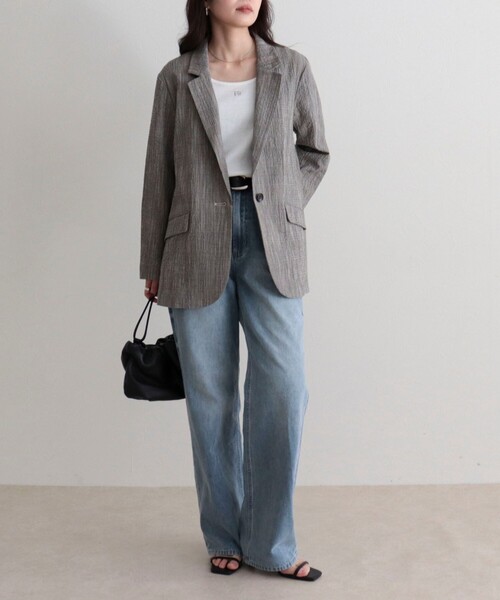 fredy emue（フレディエミュ）の「バンピースラブジャケット（テーラードジャケット・レディース・ブラウン系その他/グレー系その他・38）」の20枚目の写真