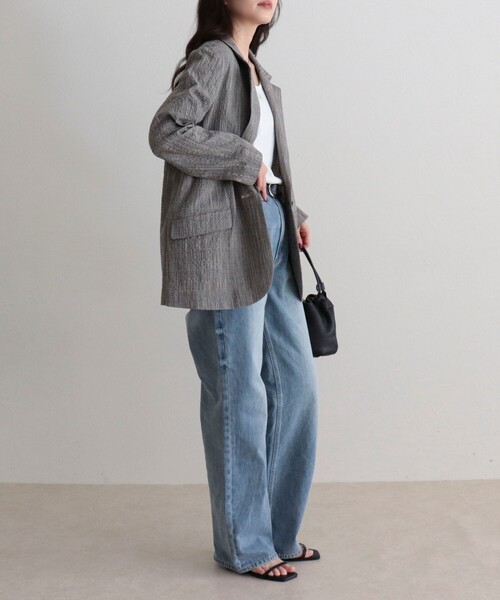 fredy emue（フレディエミュ）の「バンピースラブジャケット（テーラードジャケット・レディース・ブラウン系その他/グレー系その他・38）」の21枚目の写真