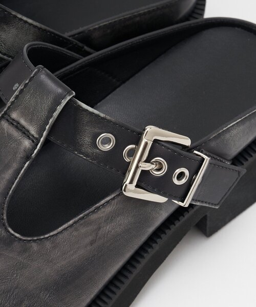 CIAOPANIC(チャオパニック)の「Tストラップレザーサボ(その他シューズ・レディース・ブラック/ブラウン・LARGE/MEDIUM/SMALL)」の8枚目の写真