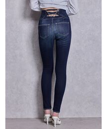 GYDA | ハイウエストボタンBACKカーブクロスGYDA chainスキニーデニムパンツ(デニムパンツ)
