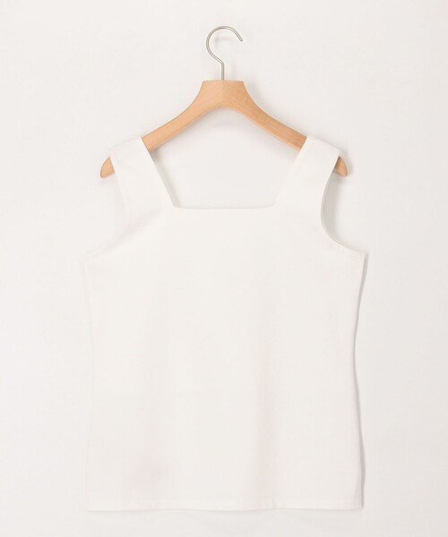 NOLLEY’S（ノーリーズ）の「スクエアネックサテンドッキングタンクトップ（Tシャツ/カットソー・レディース・チャコールグレー/ブラウン/キナリ/オフホワイト・38）」の20枚目の写真