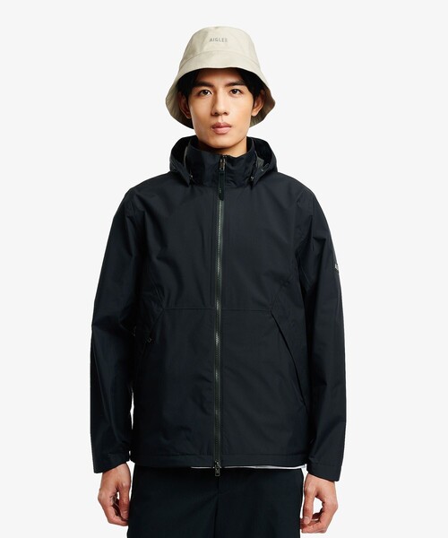 AIGLE(エーグル)の「透湿防水 PERTEX 2.5レイヤー ライトウェイトジャケット / フード取り外し可(マウンテンパーカー・メンズ・グレー/ブラック・M/XL/L)」の12枚目の写真