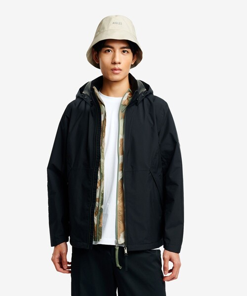 AIGLE(エーグル)の「透湿防水 PERTEX 2.5レイヤー ライトウェイトジャケット / フード取り外し可(マウンテンパーカー・メンズ・グレー/ブラック・M/XL/L)」の13枚目の写真