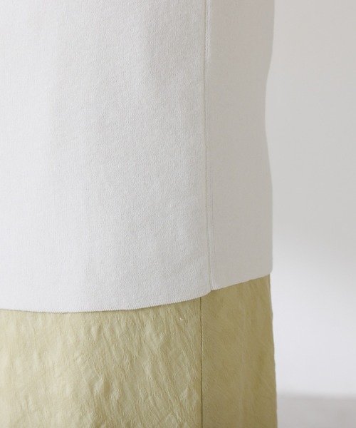 COLLAGE GALLARDAGALANTE（コラージュガリャルダガランテ）の「ドライコットンノースリニット/セットアップ可/アンサンブル可（ニット/セーター・レディース・チャコールグレー/レモンイエロー/ホワイト・FREE）」の12枚目の写真