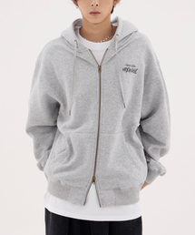 URBANAGE（アーバンエイジ）の「DESIGN STUDIO ロゴ オーバーサイズ フードパーカー ジップアップ_メランジグレー（パーカー）」