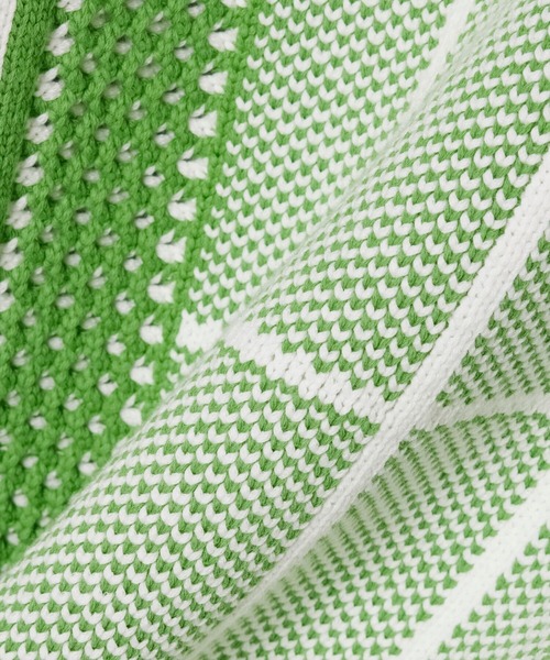 LACOSTE（ラコステ）の「テニスコートモチーフ ジャカードニットセーター（ニット/セーター・メンズ・グリーン・4/3/2/5）」の8枚目の写真