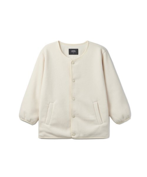 MUSINSA STANDARD KIDS（ムシンサスタンダードキッズ）の「ポーラフリースラウンドネックジャケット[クリーム]（ブルゾン・レディース・その他・110/120/130/140/150/100）」の2枚目の写真