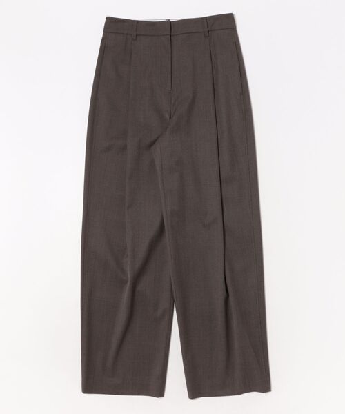 AMOMENTO（アモーメント）の「AMOMENTO WIDE TUCK PANTS（その他パンツ・レディース・ブラウン・0）」の4枚目の写真
