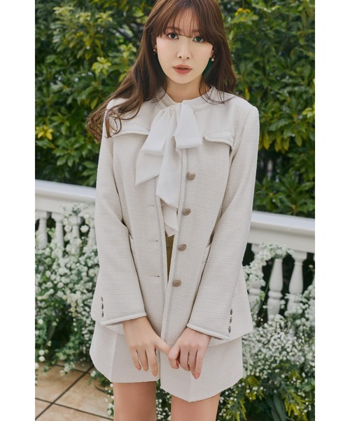 Her lip to(ハーリップトゥー)の「Ruffled Frill Bow Blouse(シャツ/ブラウス・レディース・ホワイト・S/M)」の7枚目の写真