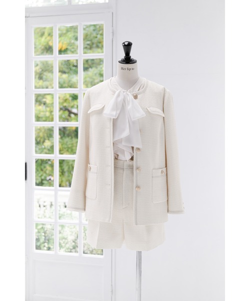Her lip to(ハーリップトゥー)の「Ruffled Frill Bow Blouse(シャツ/ブラウス・レディース・ホワイト・S/M)」の8枚目の写真