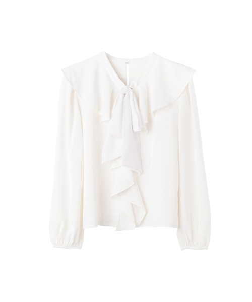 Her lip to(ハーリップトゥー)の「Ruffled Frill Bow Blouse(シャツ/ブラウス・レディース・ホワイト・S/M)」の10枚目の写真