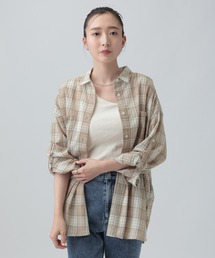 LEPSIM | ワッシャーチェック長袖シャツ　650685(シャツ/ブラウス)