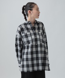 LEPSIM | ワッシャーチェック長袖シャツ　650685(シャツ/ブラウス)