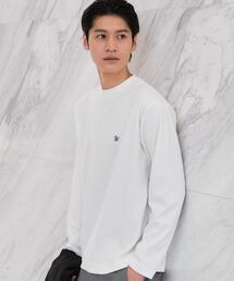 THE SHOP TK  | ビジネス兼用 カルゼモックネック長袖Tシャツ 洗濯機OK/毛玉になりにくい(Tシャツ/カットソー)