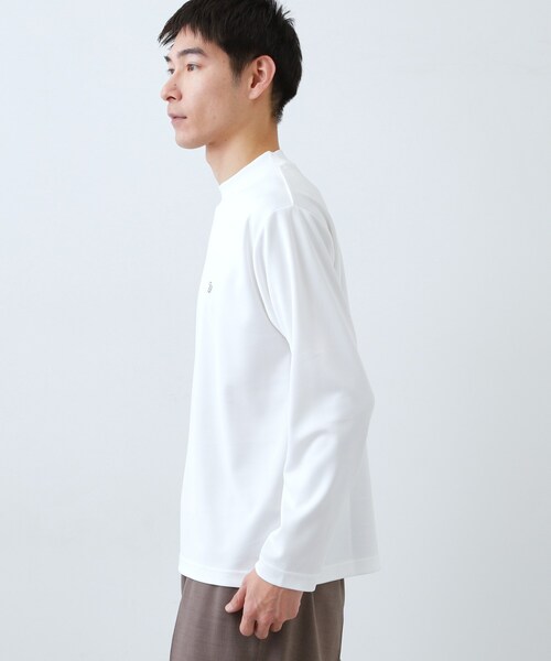 THE SHOP TK (ザ ショップ ティーケー )の「ビジネス兼用 カルゼモックネック長袖Tシャツ 洗濯機OK/毛玉になりにくい(Tシャツ/カットソー・メンズ・ブラック/オフホワイト・02/04/03)」の8枚目の写真