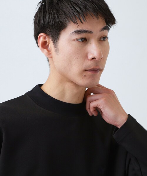 THE SHOP TK (ザ ショップ ティーケー )の「ビジネス兼用 カルゼモックネック長袖Tシャツ 洗濯機OK/毛玉になりにくい(Tシャツ/カットソー・メンズ・ブラック/オフホワイト・02/04/03)」の12枚目の写真