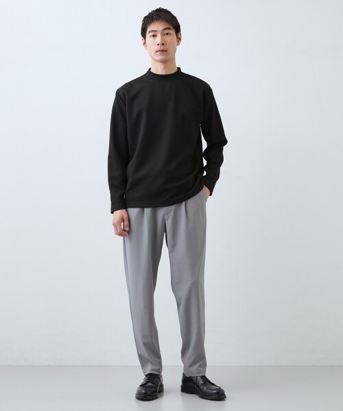 THE SHOP TK (ザ ショップ ティーケー )の「ビジネス兼用 カルゼモックネック長袖Tシャツ 洗濯機OK/毛玉になりにくい(Tシャツ/カットソー・メンズ・ブラック/オフホワイト・02/04/03)」の15枚目の写真